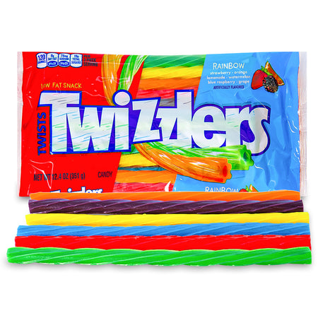 Twizzlers Twists Rainbow Candy 12.4oz Front
