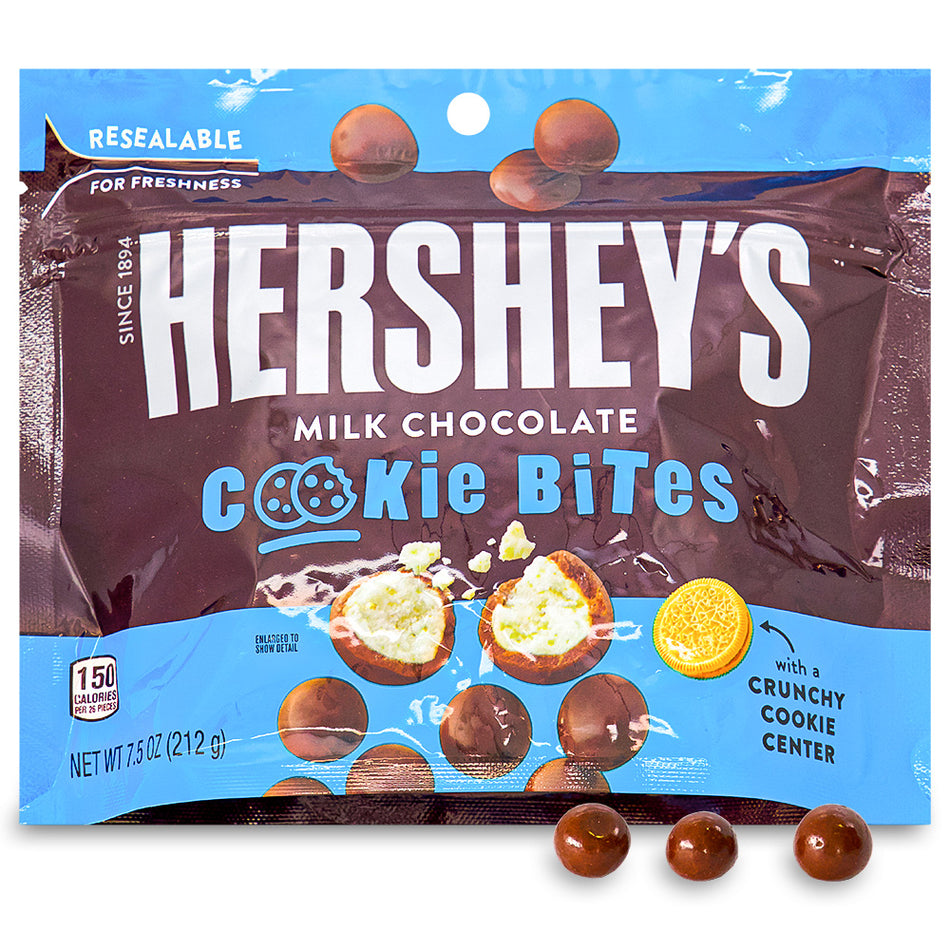Hershey Milk Chocolate Cookie Bites Pouch 7.5oz