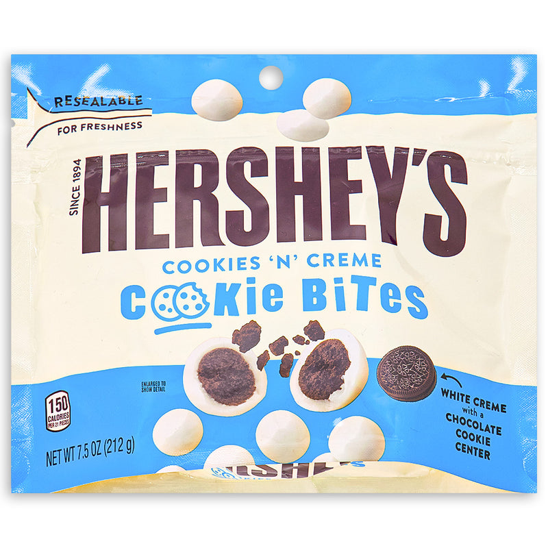 Hershey's Cookies 'n' Creme Cookie Bites Pouch 7.5oz Front
