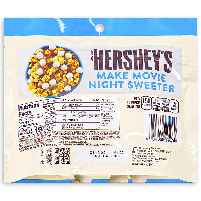 Hershey's Cookies 'n' Creme Cookie Bites Pouch 7.5oz Back