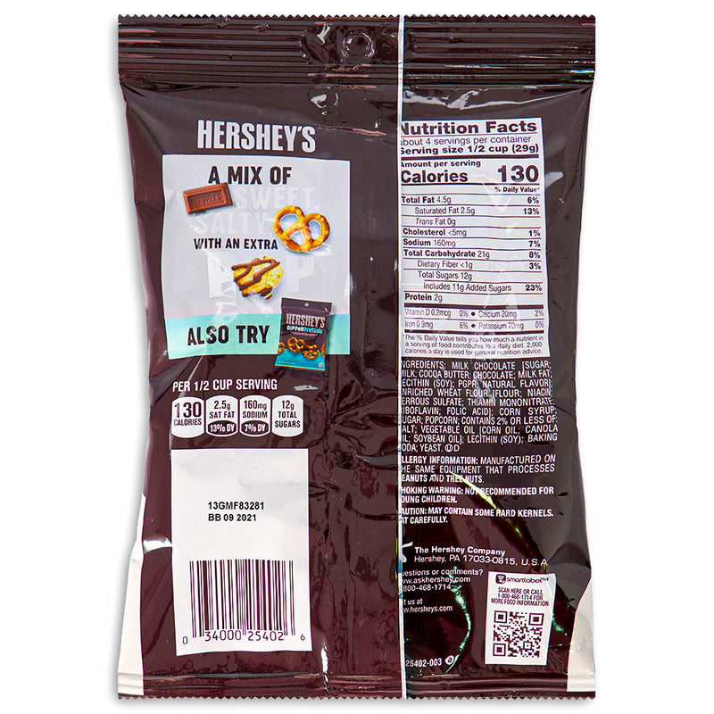 Hershey's Popped Snack Mix 4 oz. Back