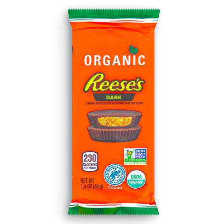 Reese's Organic Dark Chocolate Peanut Butter Front