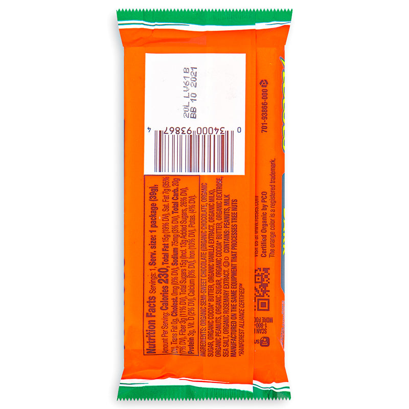 Reese's Organic Dark Chocolate Peanut Butter Back
