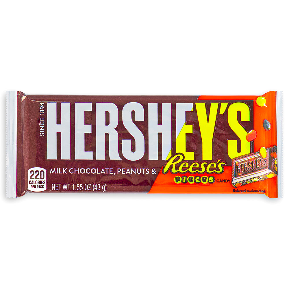 Hershey's Milk Chocolate & Reese's Pieces Candy Bars 43g Front