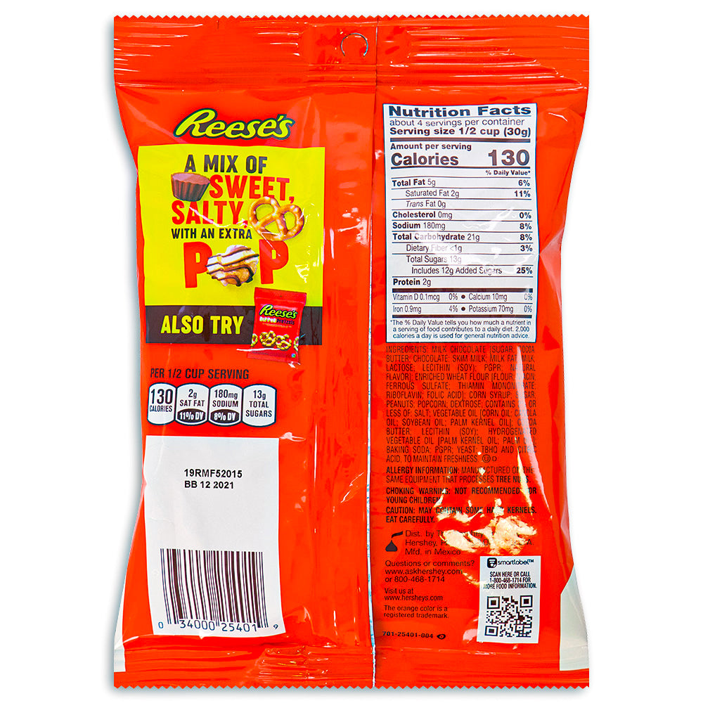 Reese's Popped Snack Mix 4oz Back