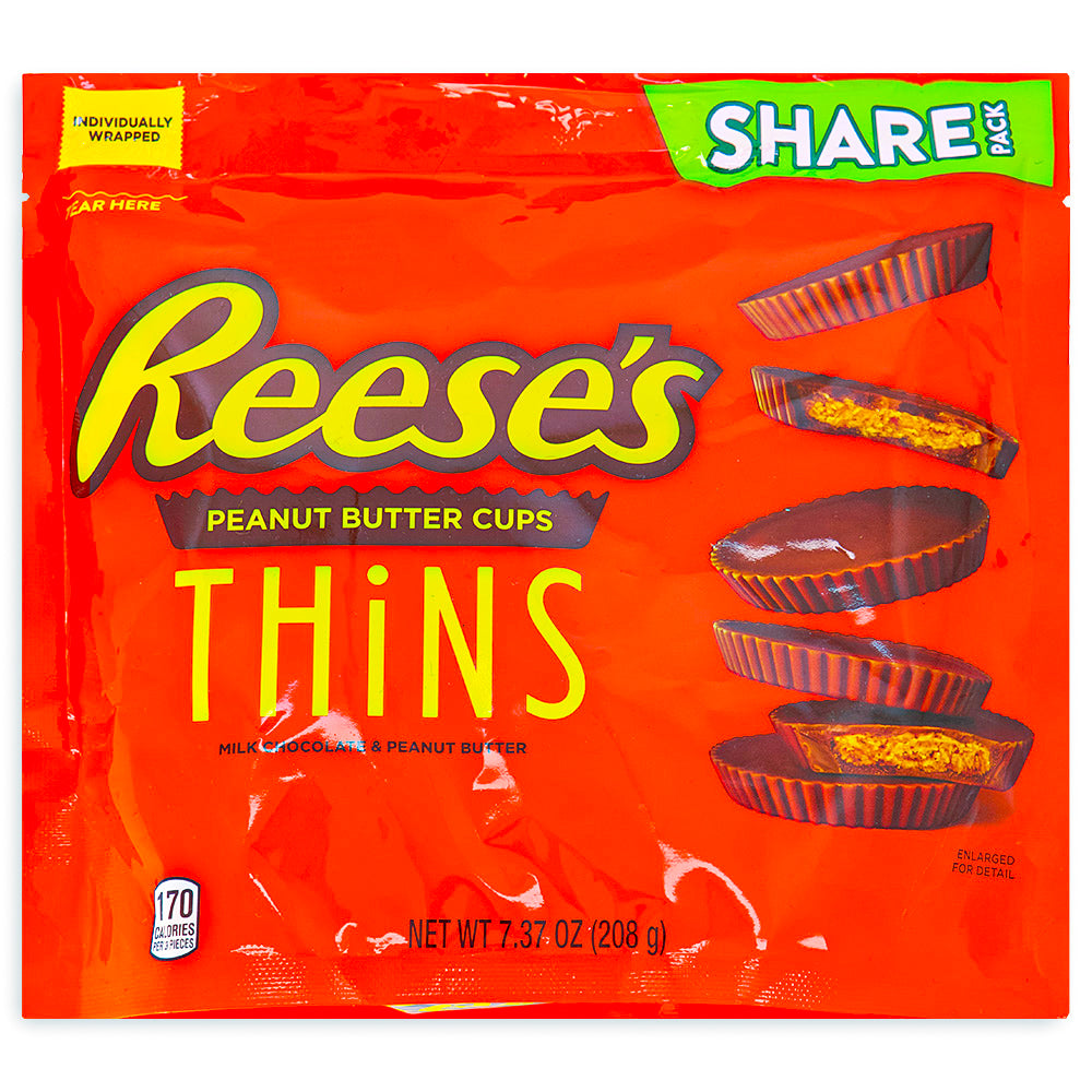 Reese's Thins Milk Chocolate Peanut Butter Cups  7.37oz Front