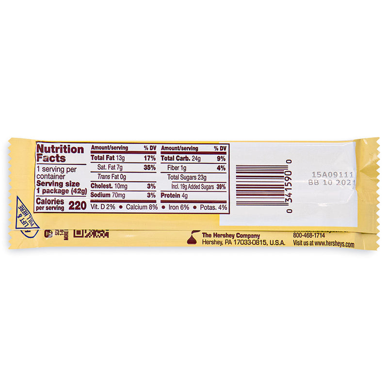 Hershey's Symphony Chocolate Bar 42g Back