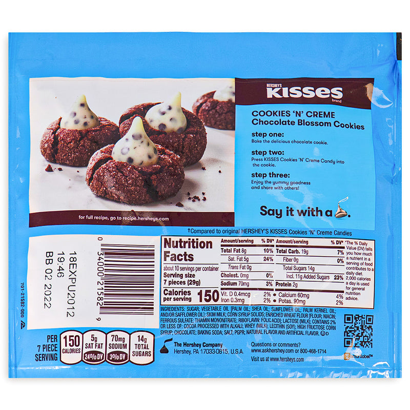 Hershey's Kisses Cookies 'N' Creme 10oz Back