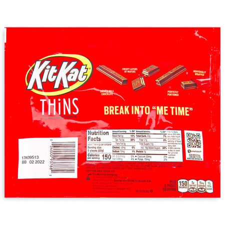 Kit Kat Thins Share Pack Hershey's USA  Back