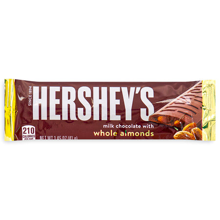 Hershey's Milk Chocolate Bar with Almonds 1.45oz Front