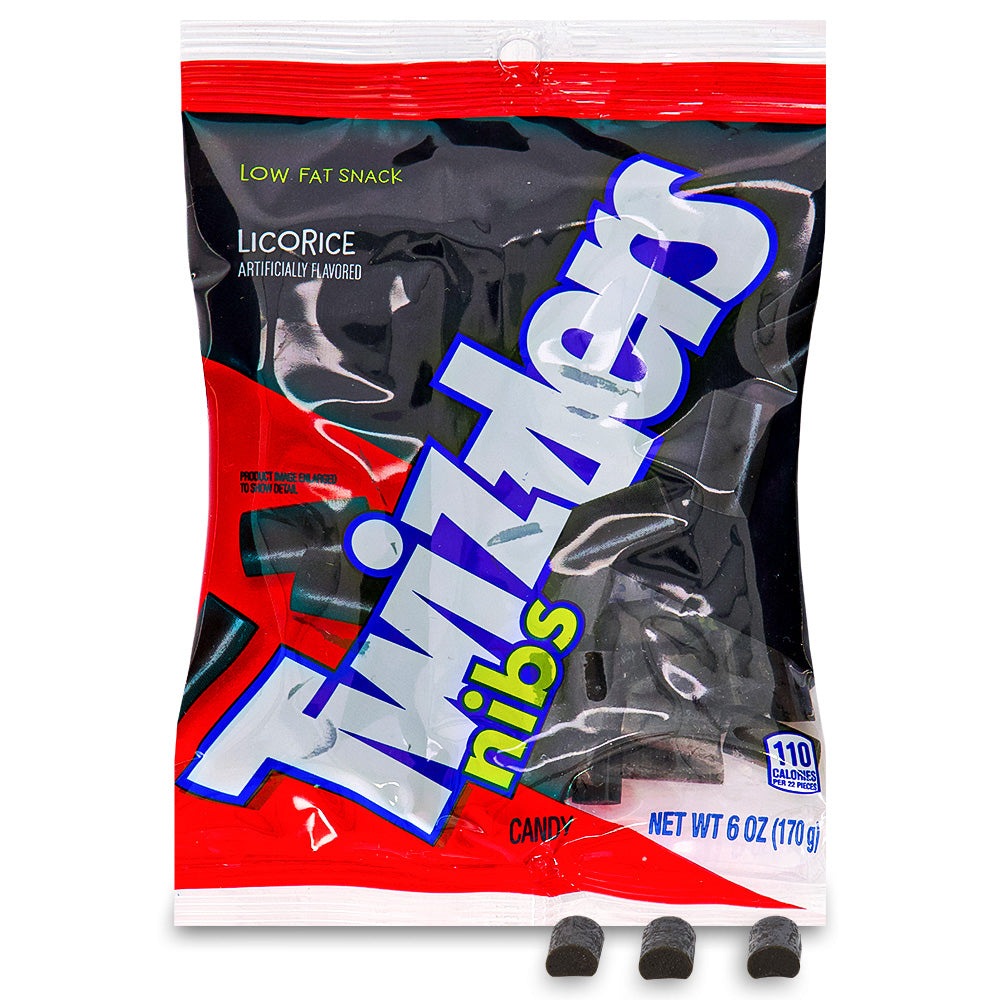 Twizzlers Nibs Black Licorice Candy 6oz