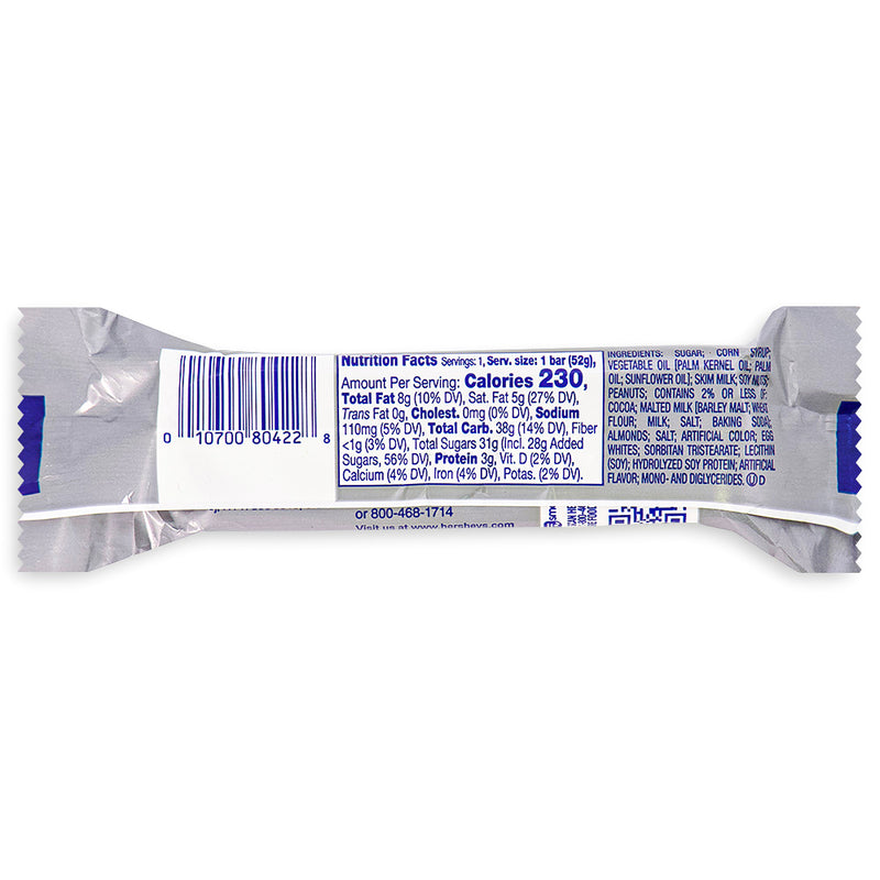 Zero Candy Bar 1.85oz Back