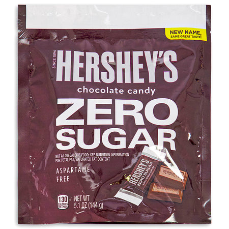 Hershey's Zero Sugar Milk Chocolate Pouch 5.1oz Front