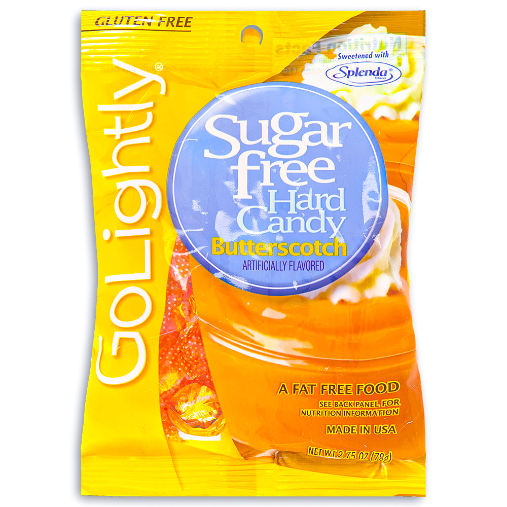 GoLightly Sugar Free Butterscotch Hard Candy 2.75oz Front