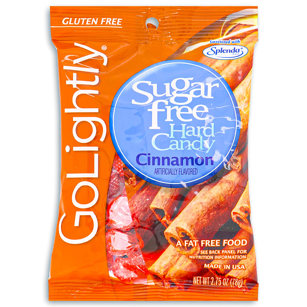 GoLightly Sugar Free Cinnamon Hard Candy 2.75oz Front