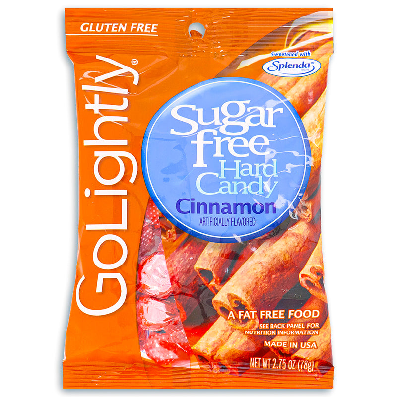 GoLightly Sugar Free Cinnamon Hard Candy 2.75oz Front