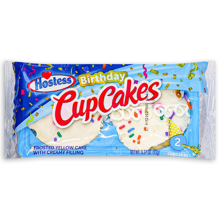 Hostess Birthday Cupcakes 2 Pack 3.27oz Front