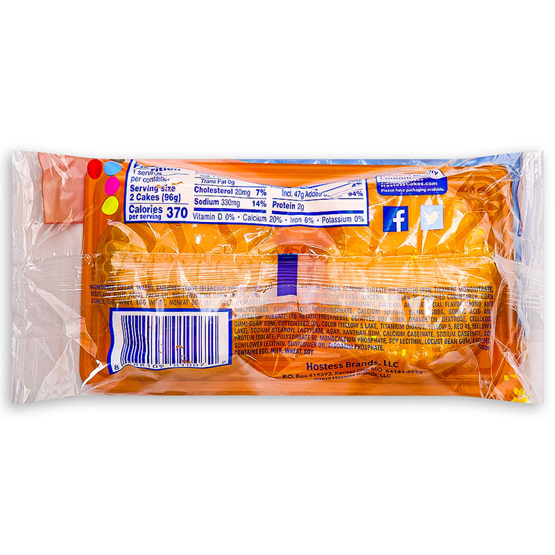 Hostess Orange Cup Cakes  96g Back Ingredients