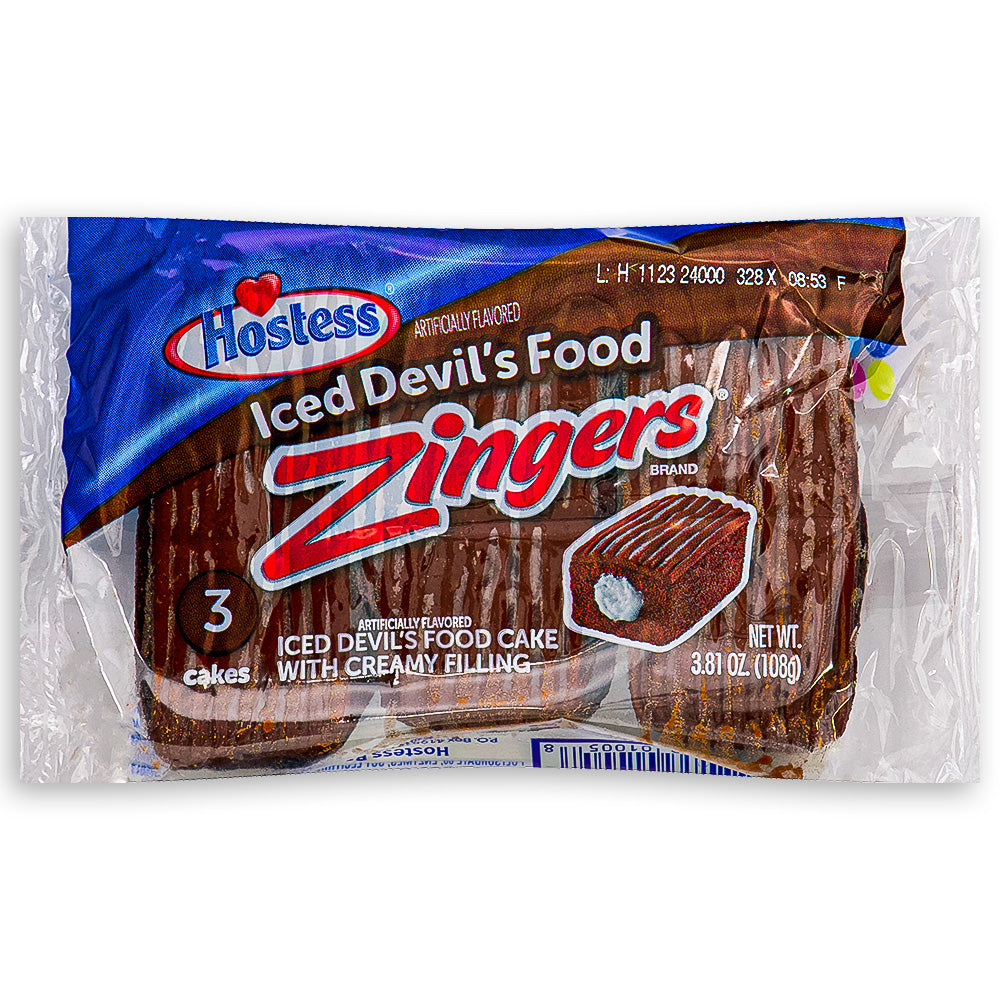 Hostess Zingers Iced Devil's Food 3 Pack 3.81oz Front