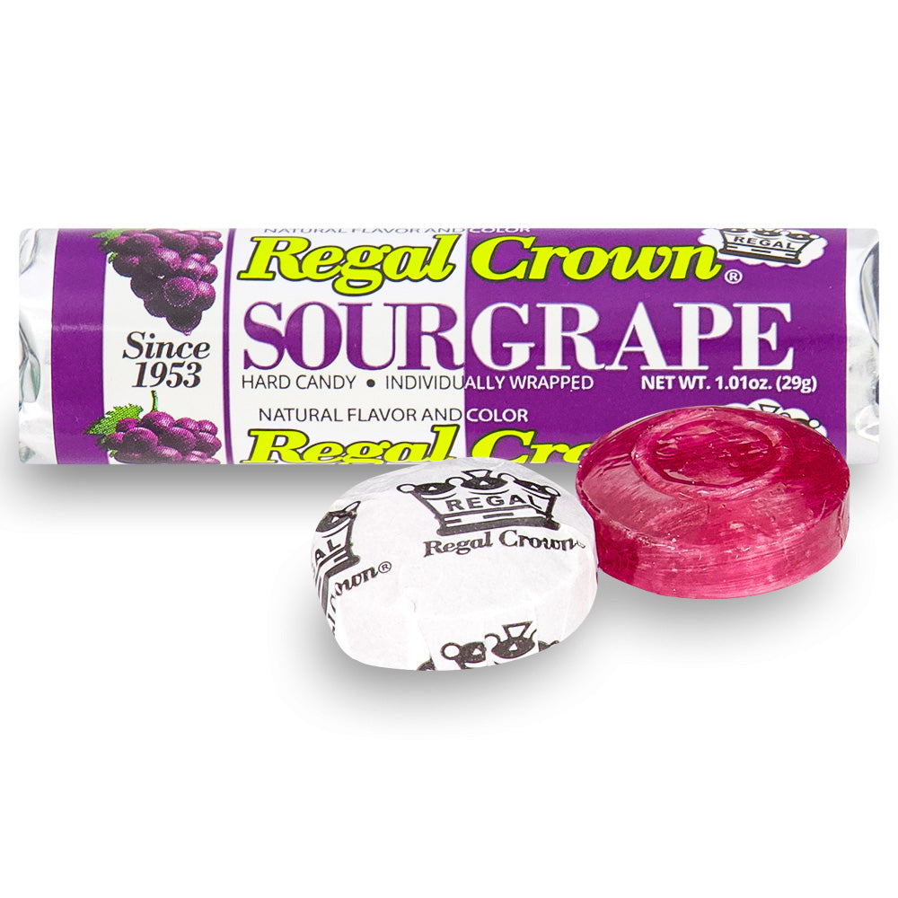 Regal Crown Sour Grape Candy Rolls