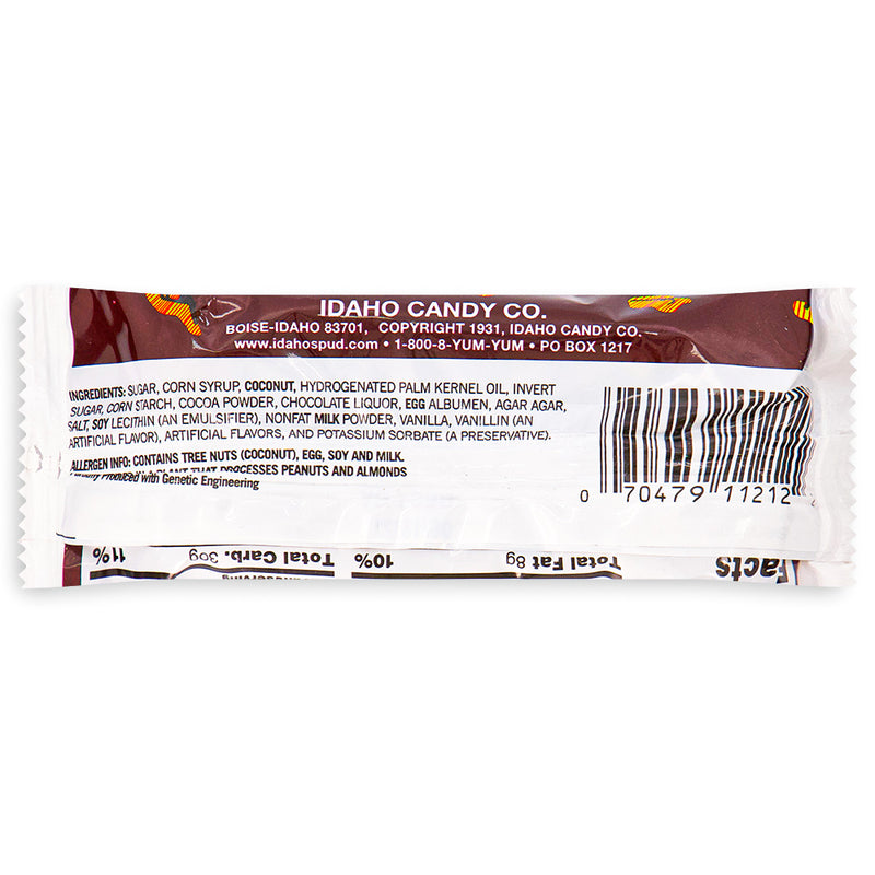 Idaho Spud Candy Bar Back
