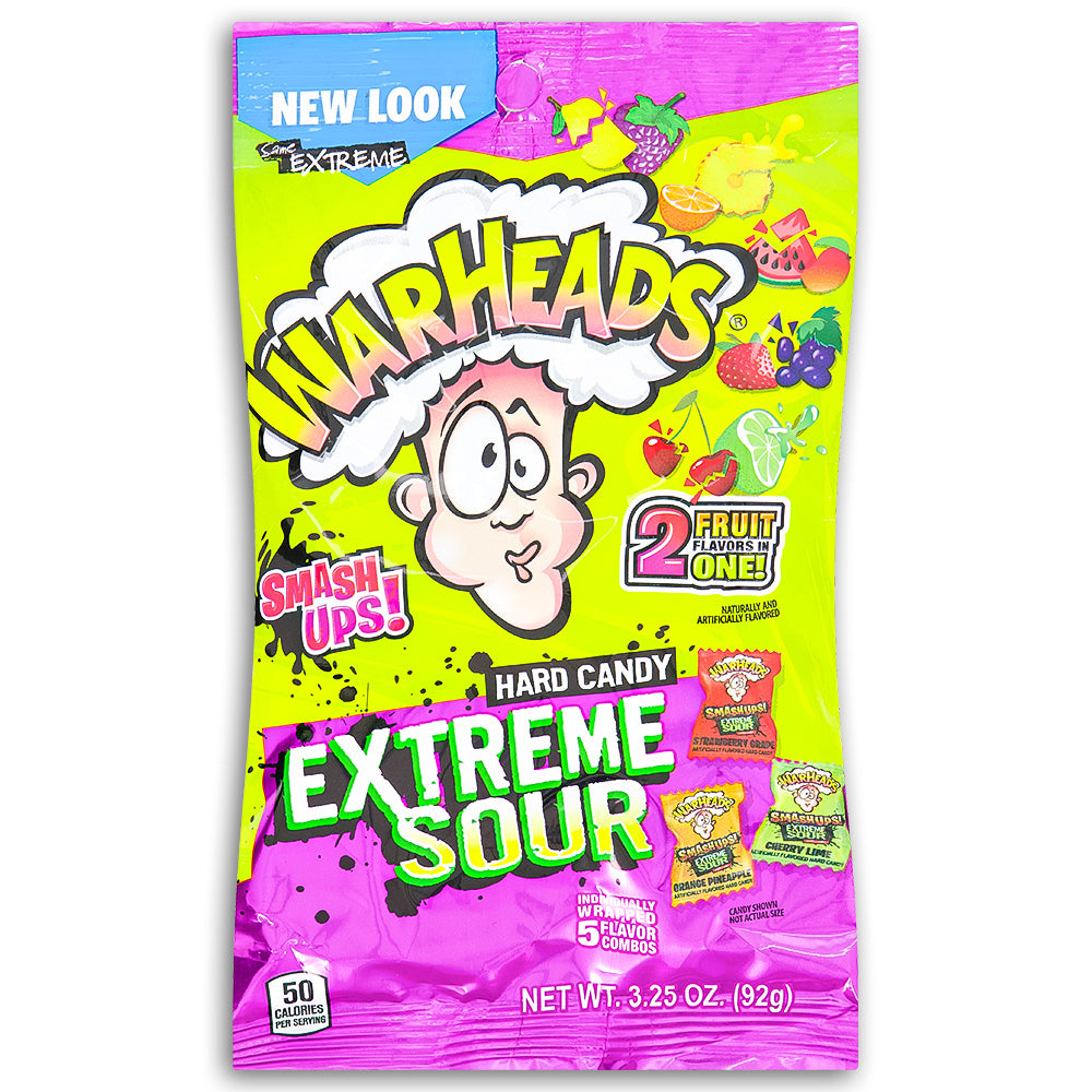 Warheads Smashups! Extreme Sour Candy 3.25oz Front