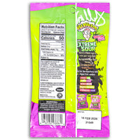 Warheads Smashups! Extreme Sour Candy 3.25oz Back ingredients