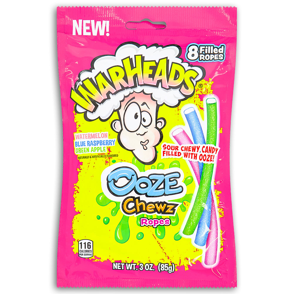 Warheads Ooze Chewz Ropes 3oz Front