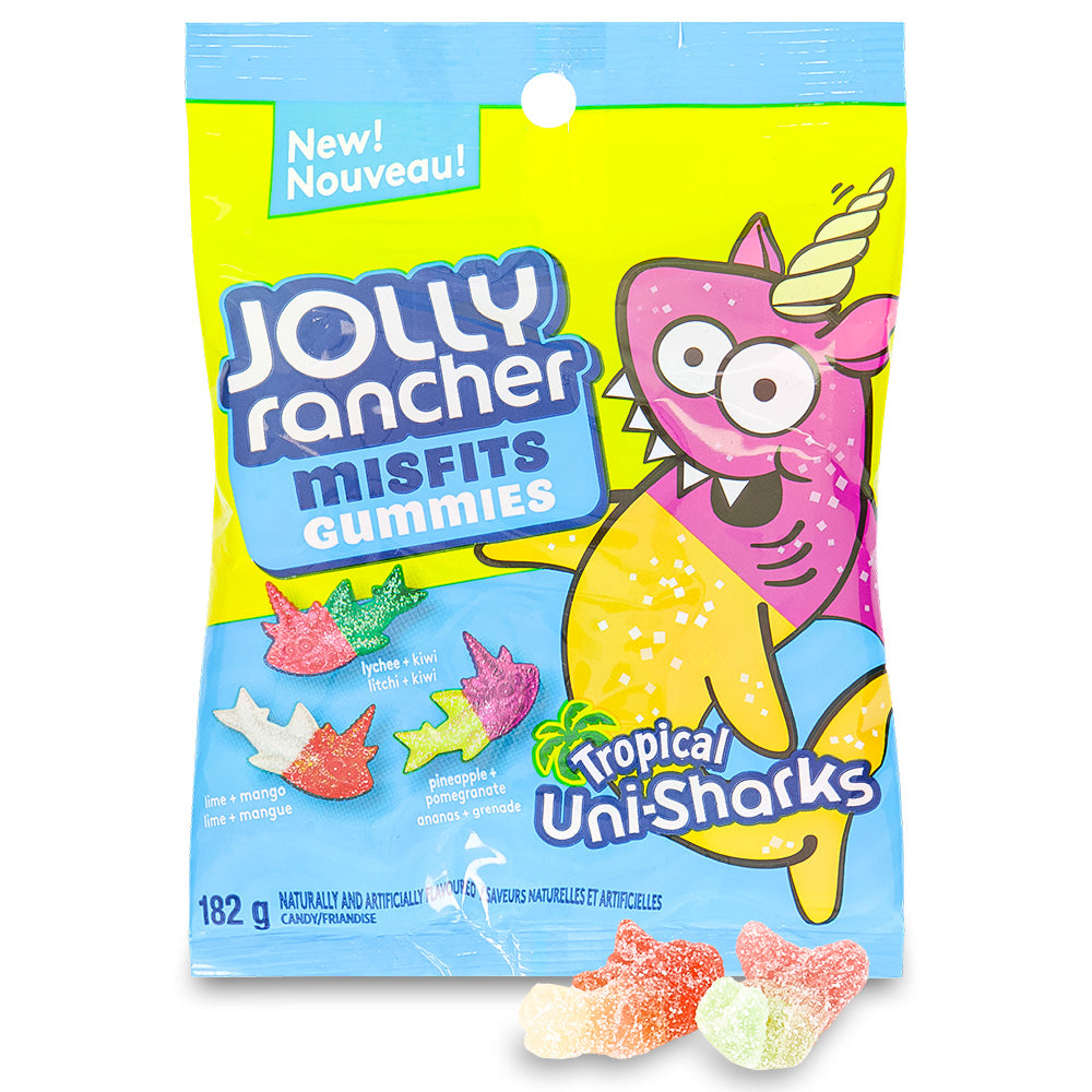 Jolly Rancher Misfits Gummies Tropical Uni-Sharks 182 g