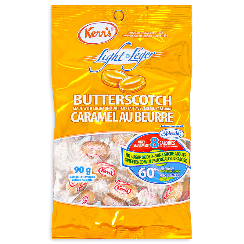 Kerr's Light Butterscotch No Sugar Added Candies 90g Front