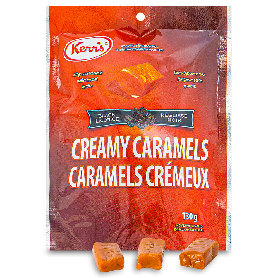 Kerr's Creamy Caramels Black Licorice 130g