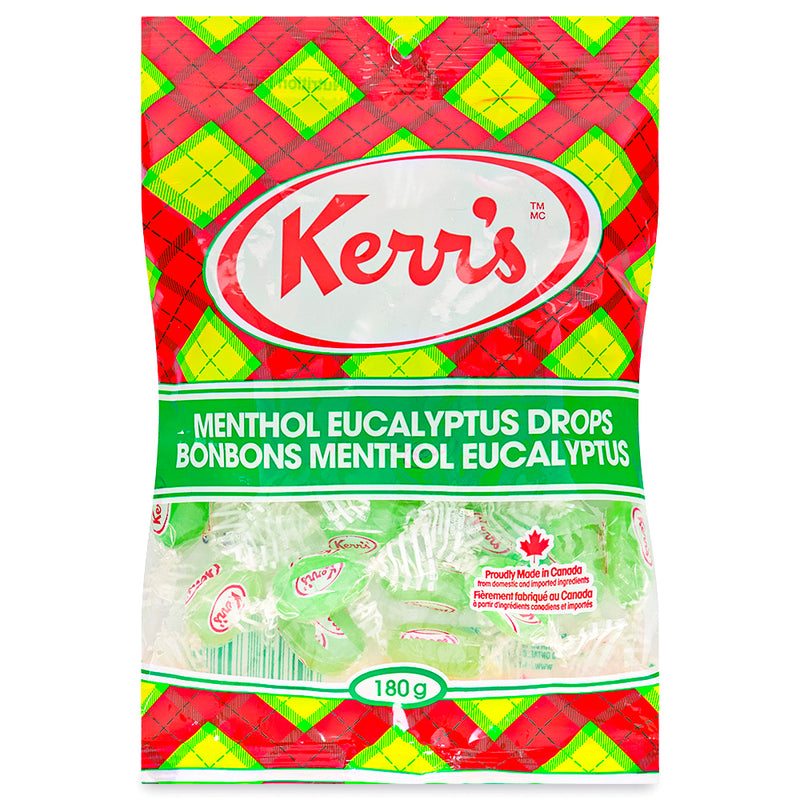Kerr's Classic Tartan Menthol Eucalyptus Drops 180g Front