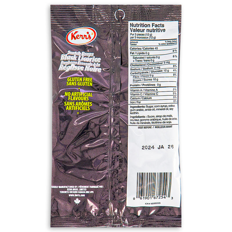 Kerr's Scotch Drops Black Licorice 200g Back