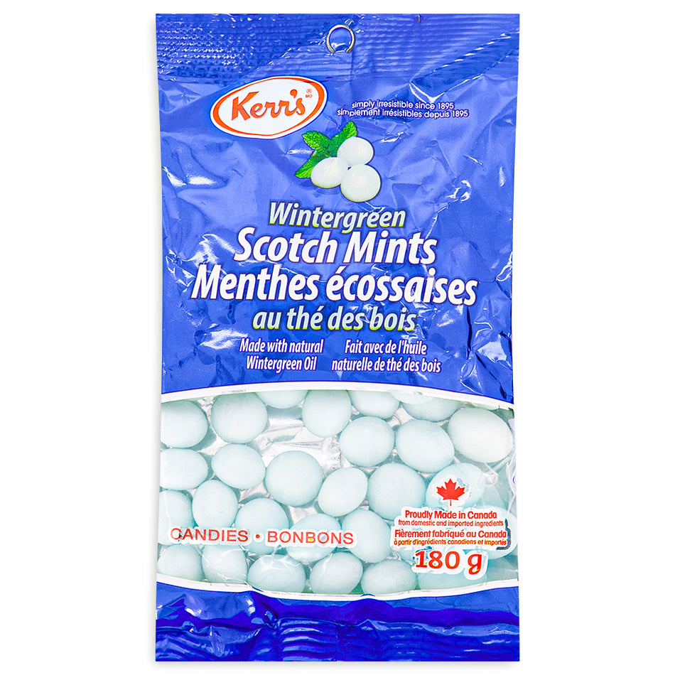 Kerr's Wintergreen Scotch Mints 180g Front
