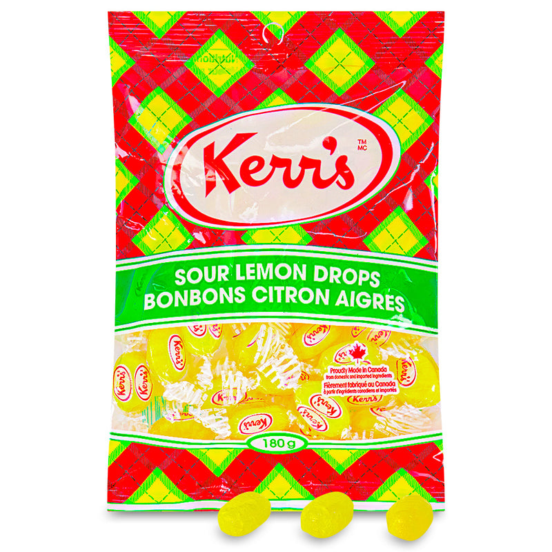 Kerr's Classic Tartan Sour Lemon Drops 180g