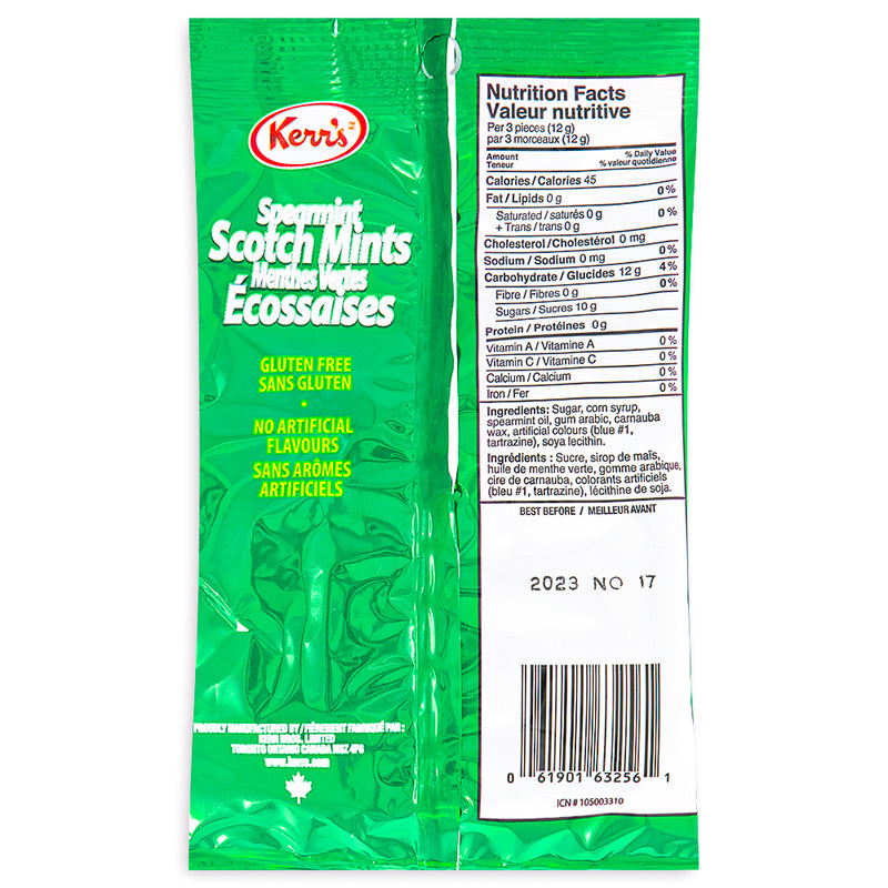 Kerr's Spearmint Scotch Mints 200g Back