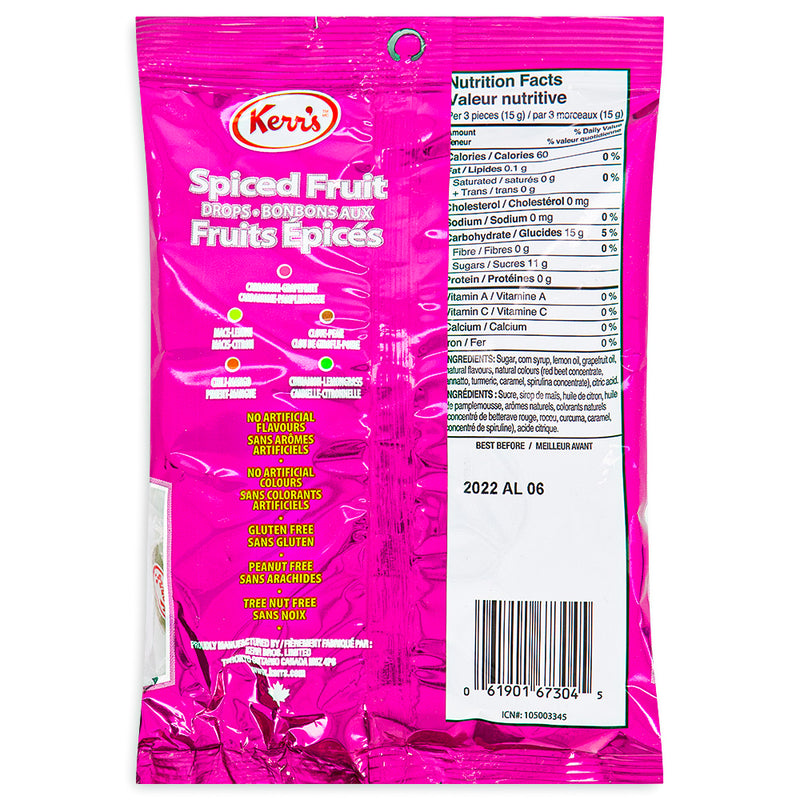 Kerr's Spiced Fruit Drops 200g Back