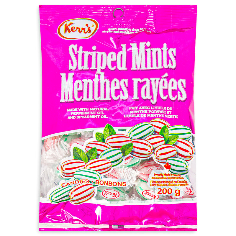 Kerr's Striped Mints 200g Front