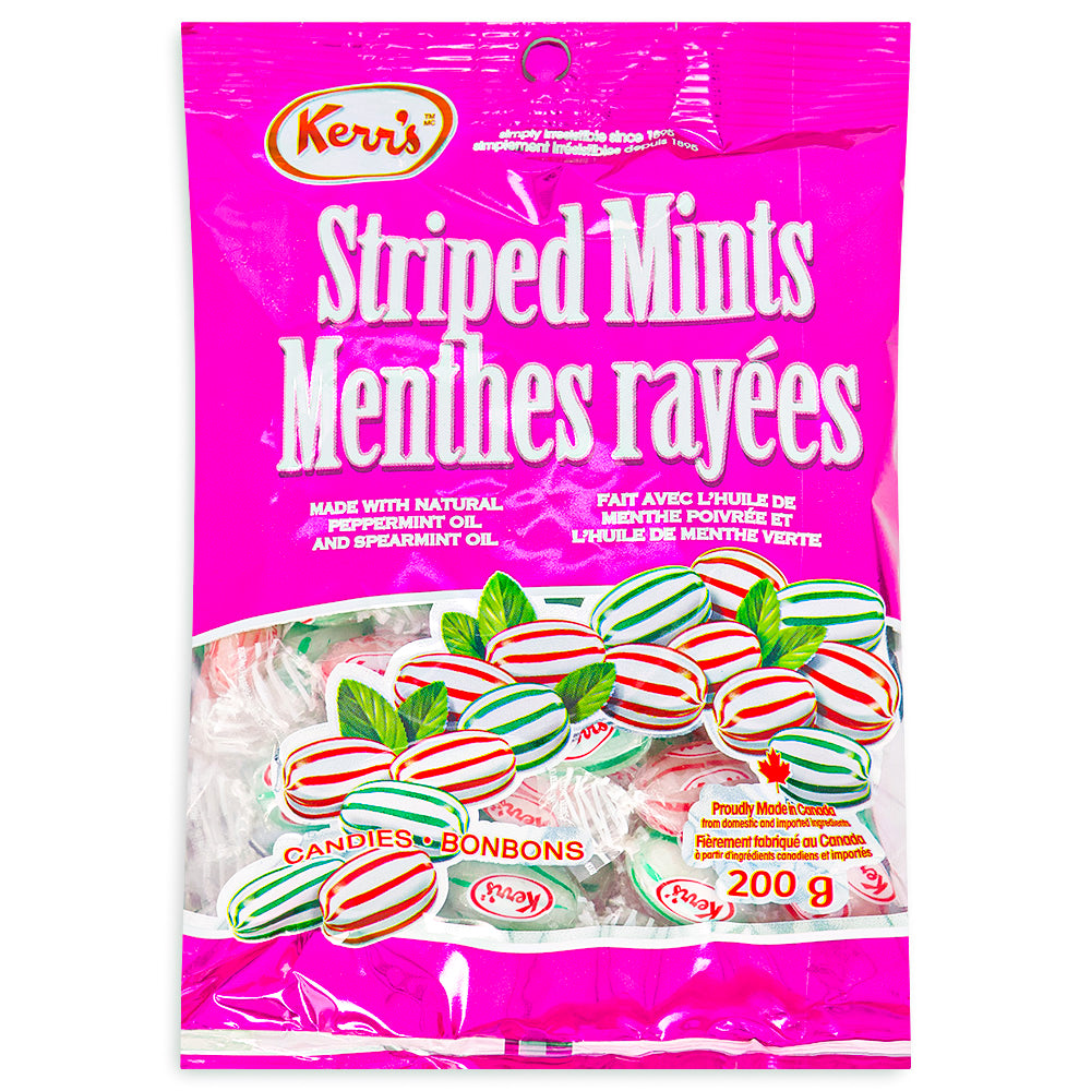 Kerr's Striped Mints Hard Candies Candy Funhouse