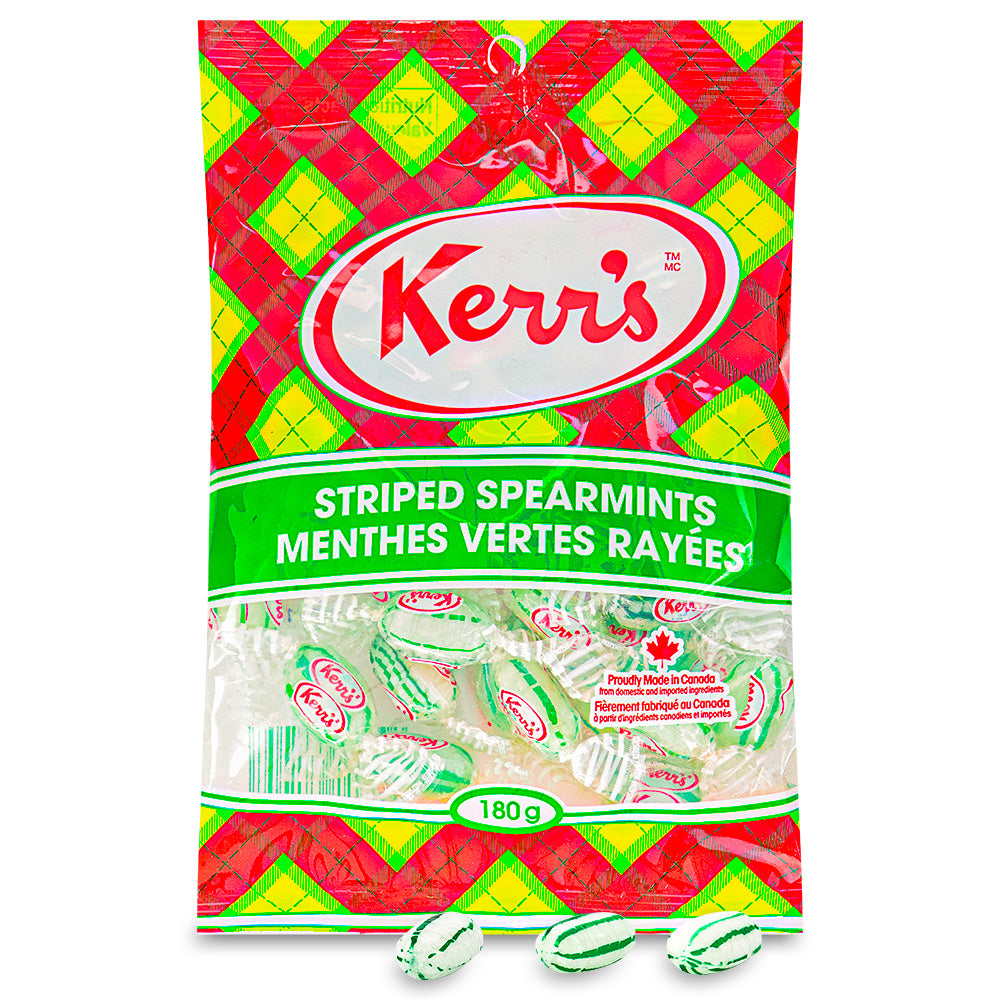 Kerr's Classic Tartan Striped Spearmints 180g