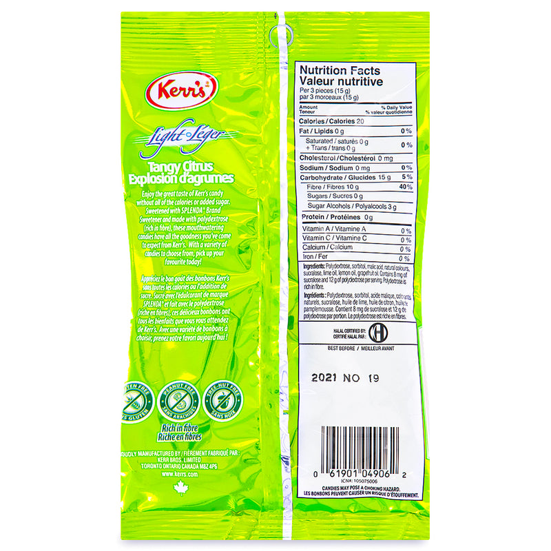 Kerr's Light Tangy Citrus No Sugar Added 90g Back