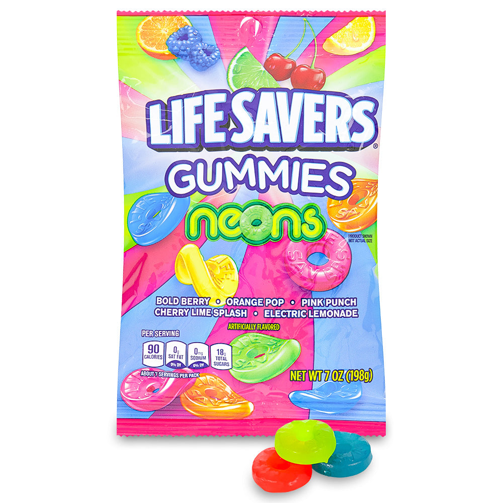 Life Savers Gummies Neons Candies 7oz