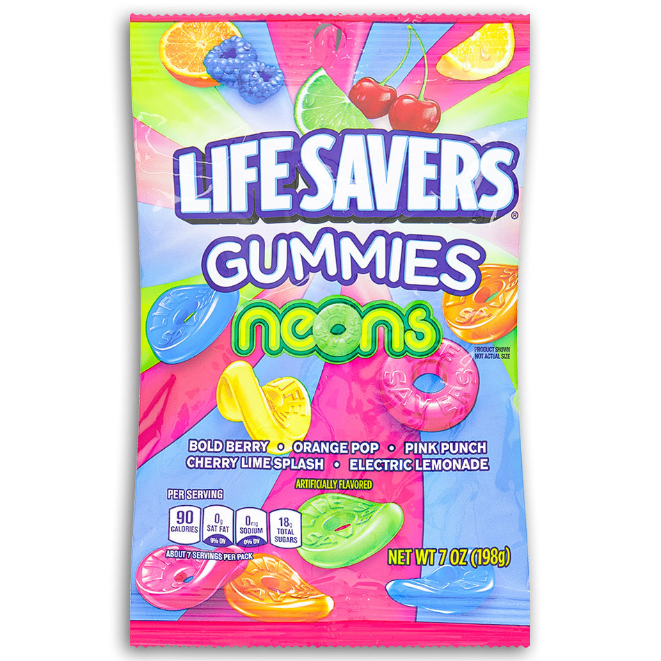 Life Savers Gummies Neons Candies 7oz Front