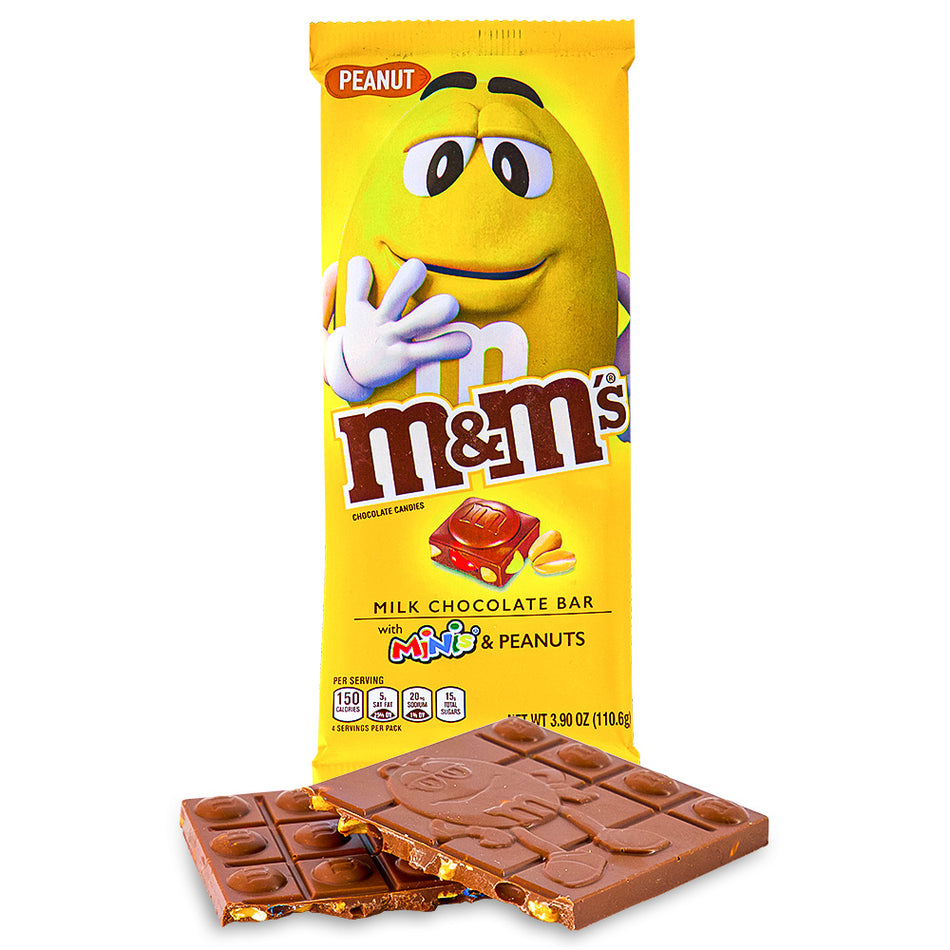 M&M's Milk Chocolate Bar with Minis and Peanuts 110g