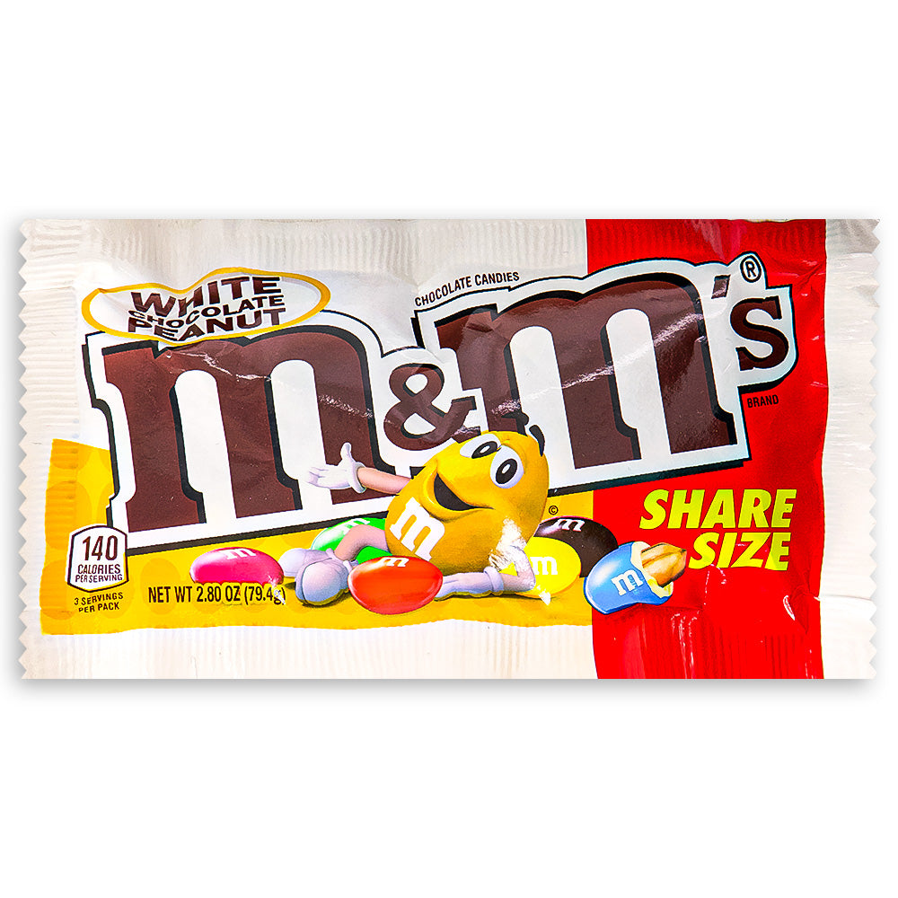 M&M'S White Chocolate Peanut Share Size 2.80oz Front