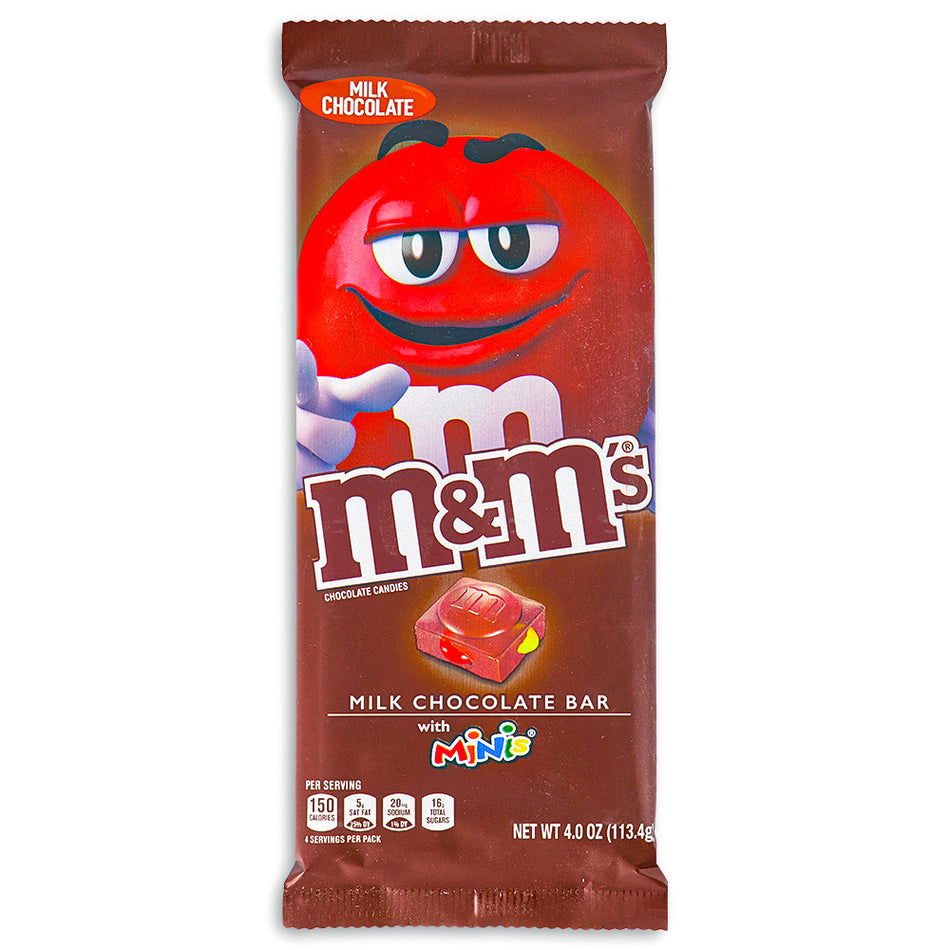 M&M's Milk Chocolate Bar with Minis 113g Front