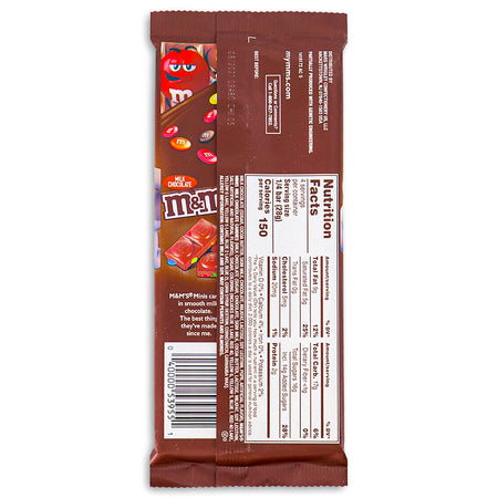 M&M's Milk Chocolate Bar with Minis 113g Back