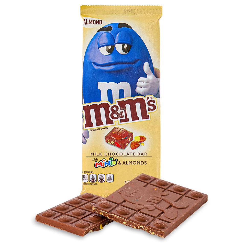 M&M's Milk Chocolate Bar with Minis and Almonds 110g