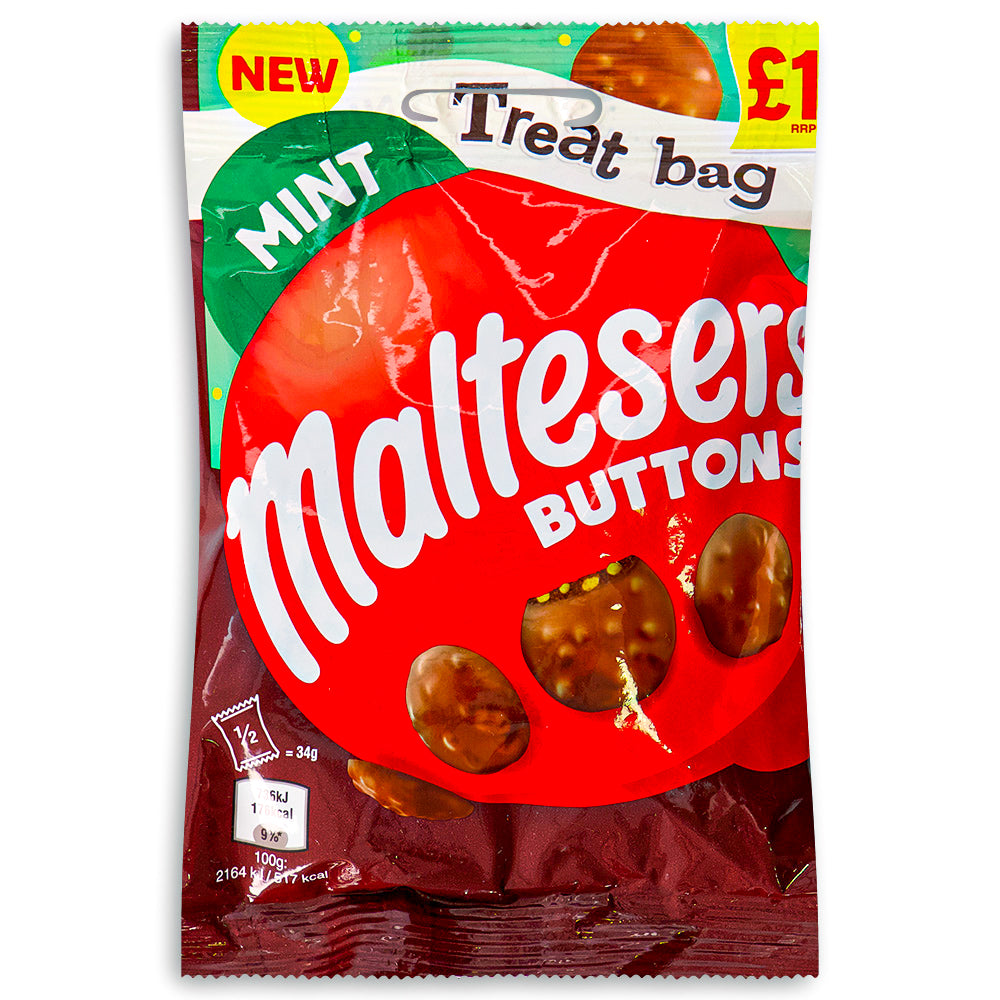 Maltesers Buttons Mint Treat 68g Front
