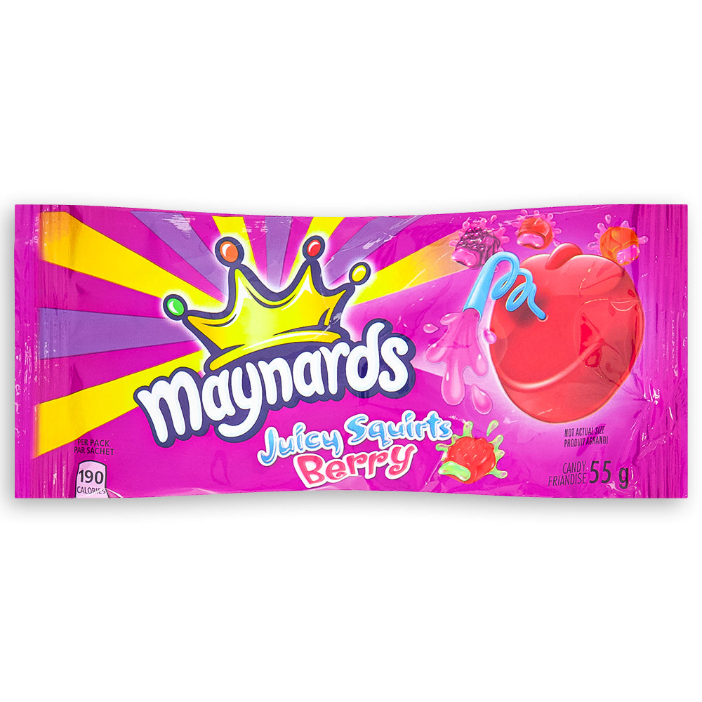Maynards Juicy Squirts Berry Candy 55g  Front